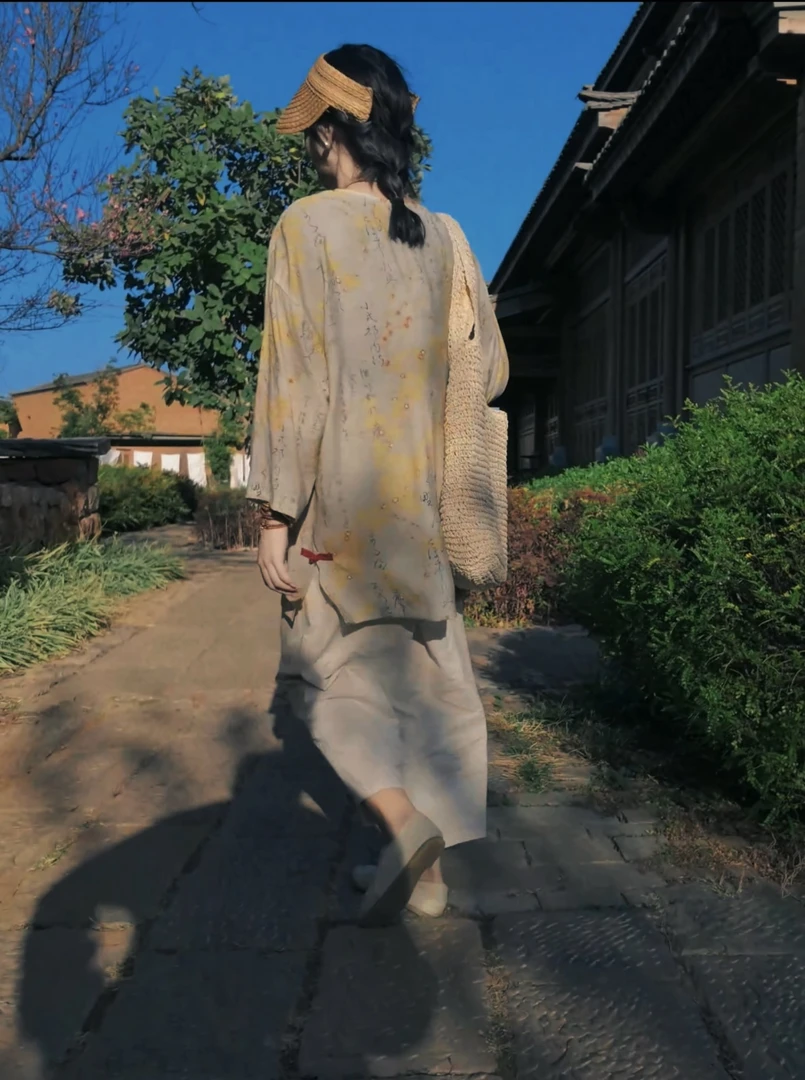 HUI-【笔墨书香】6213 新中式国风笔墨字体小衫