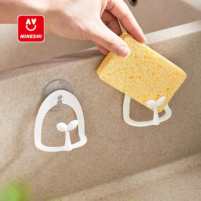 日式水槽置物架吸盘沥水架海绵架厨房浴室用品多功能收纳架批发
