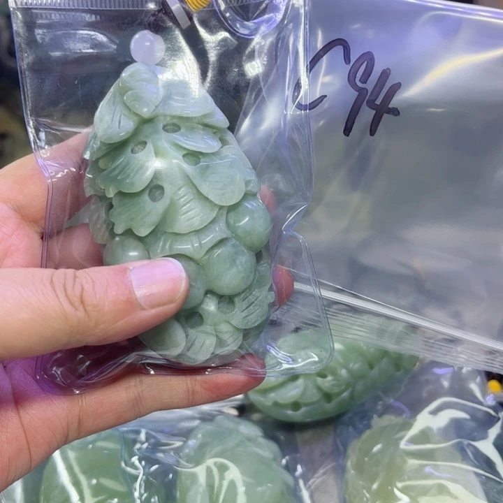 蛇纹石玉手把件未镶嵌⁝****