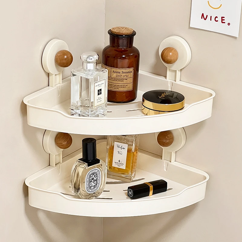 卫生间置物架免打孔加高三角篮壁挂架浴室洗手间墙角化妆品收纳架