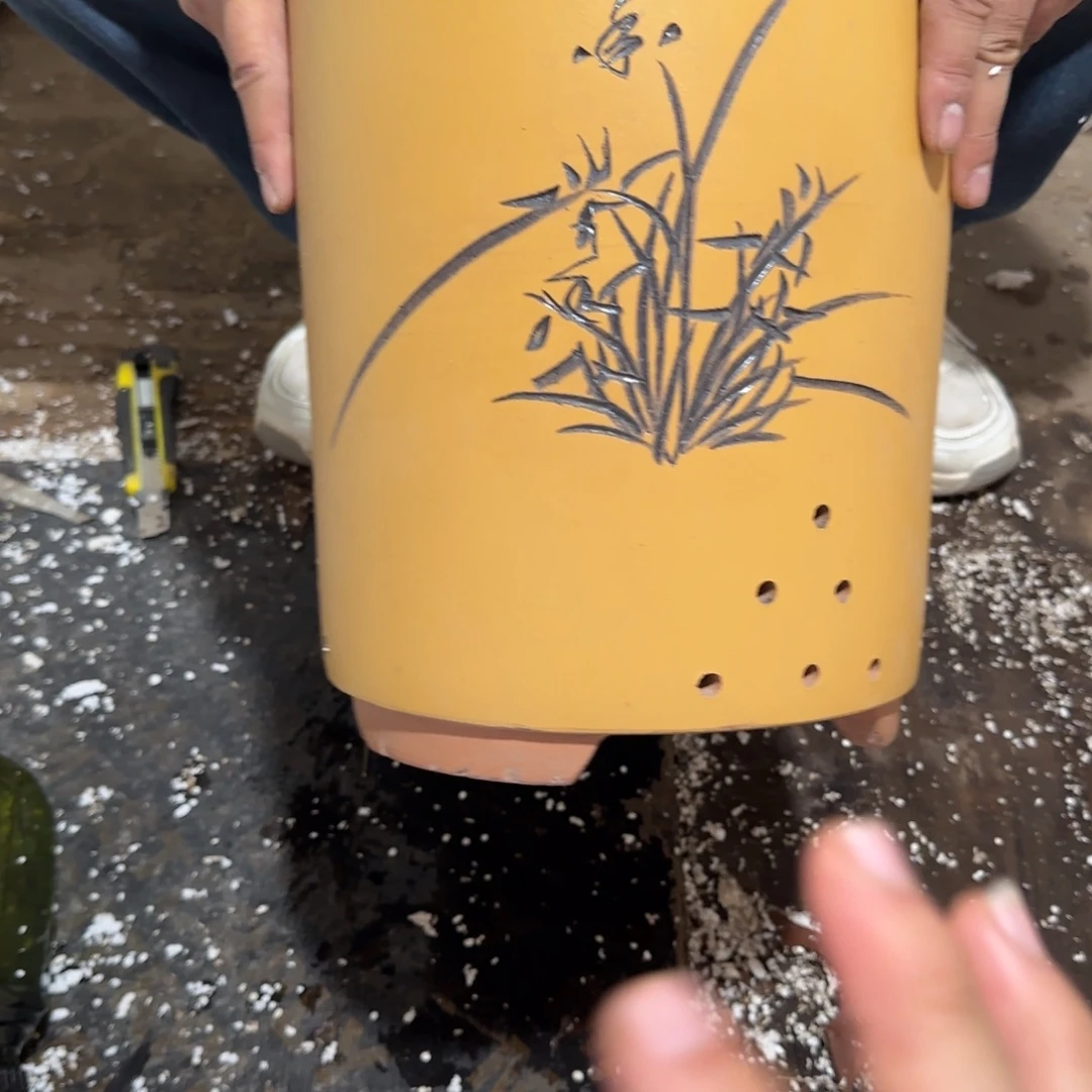 紫砂花盆口径17.22口径