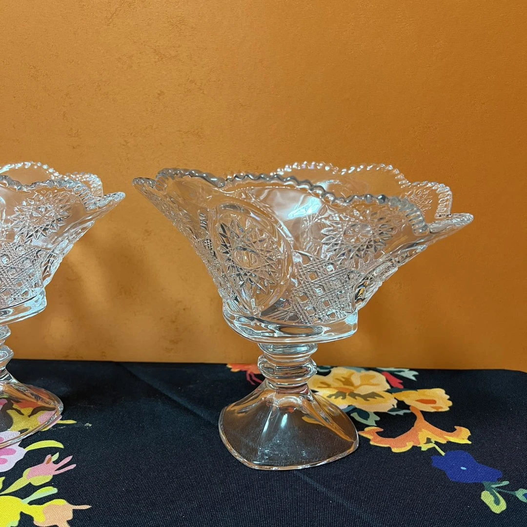 【简爱好物网红】家用透明玻璃干果杯两个一组5号