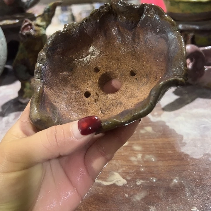 福利手工粗陶高温花盆