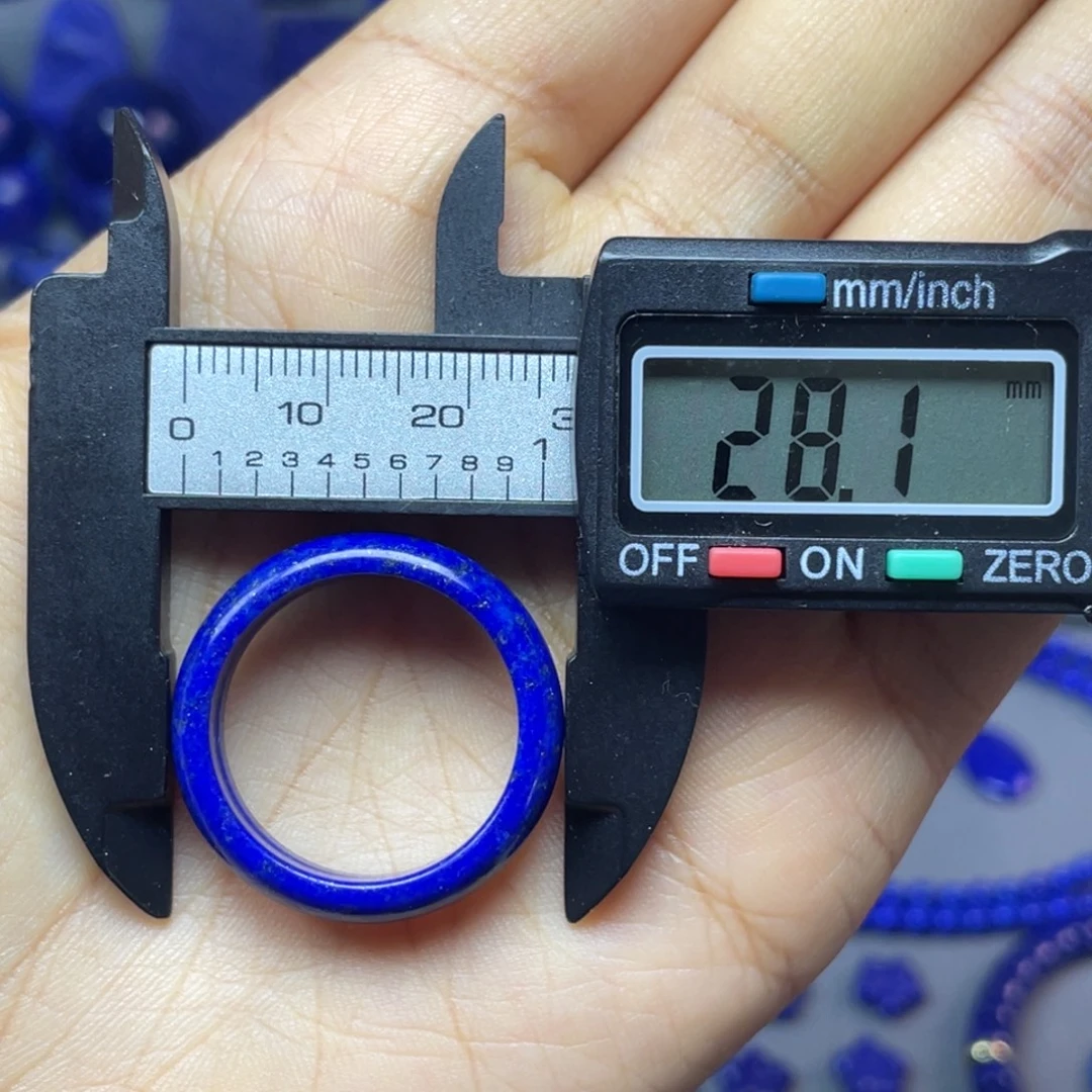 青金石未镶嵌21mm内径指环
