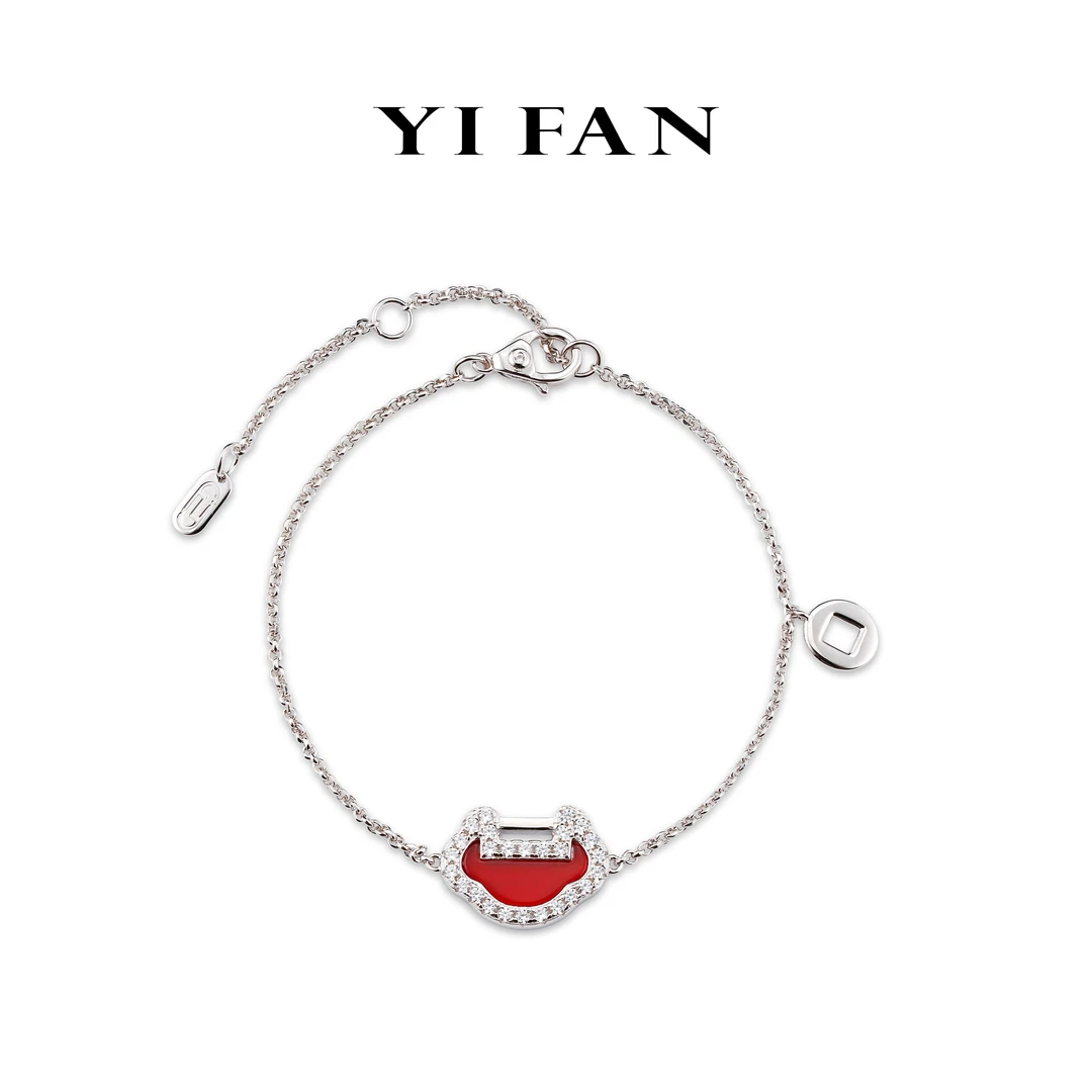 925银合成锆石手链 4221-红色如意简约手链
