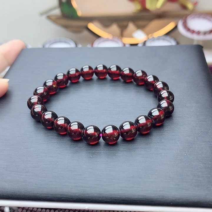 手链未镶嵌石榴石高品质石榴石单圈卡8mm