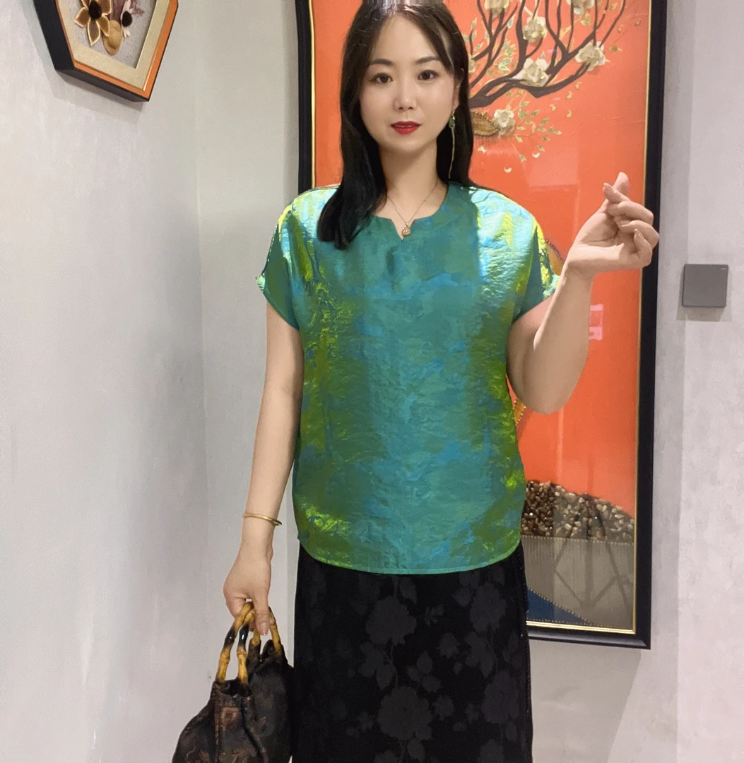 148【金姐专属】新款时尚休闲女士高定浮光上衣