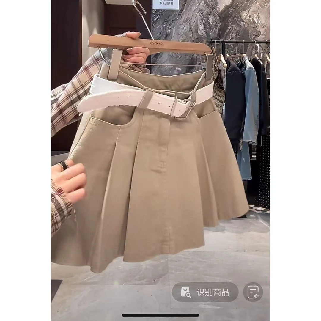 徐秋阳   陶土宣言  春季新款百搭时尚休闲显瘦短裙12698带腰带