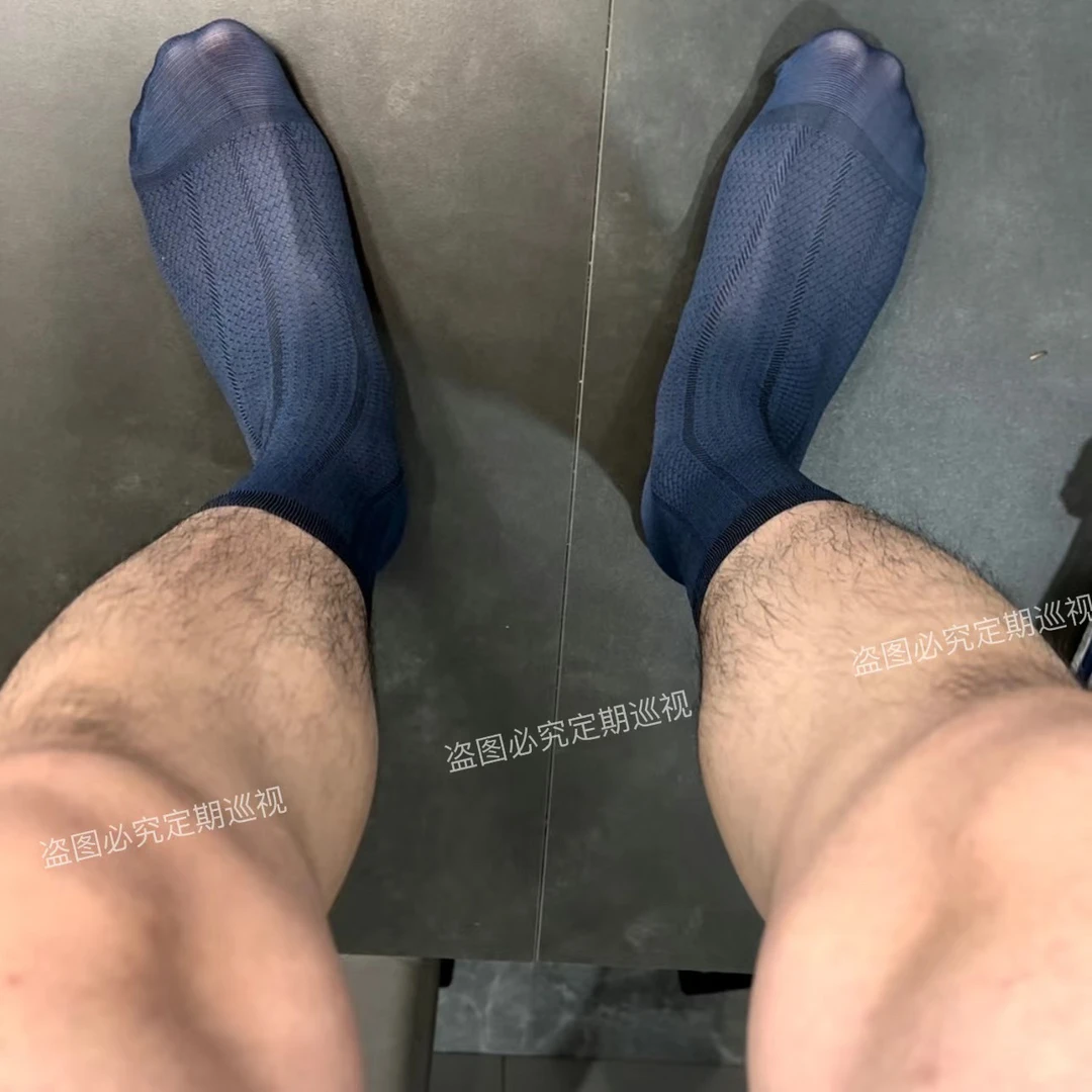 主图8823藏青色中筒薄款丝光棉锦纶商务正装西装工装绅士男士丝袜