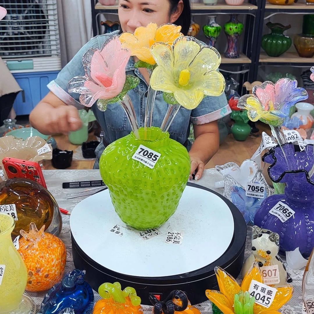 3花1瓶 家悦琉璃工艺品
