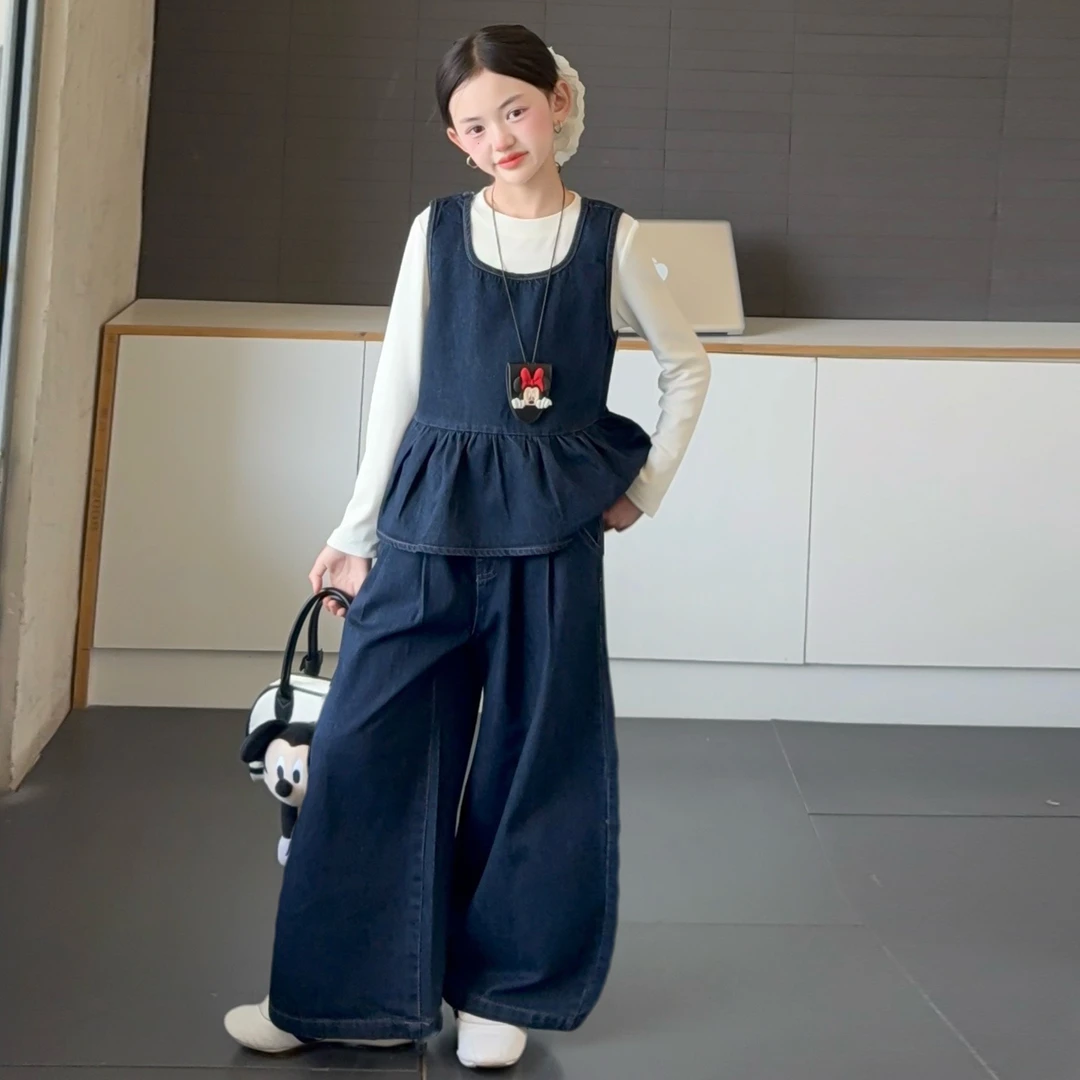 女大童秋季套装2025新款儿童洋气时髦初秋韩系春秋女童秋装三件套