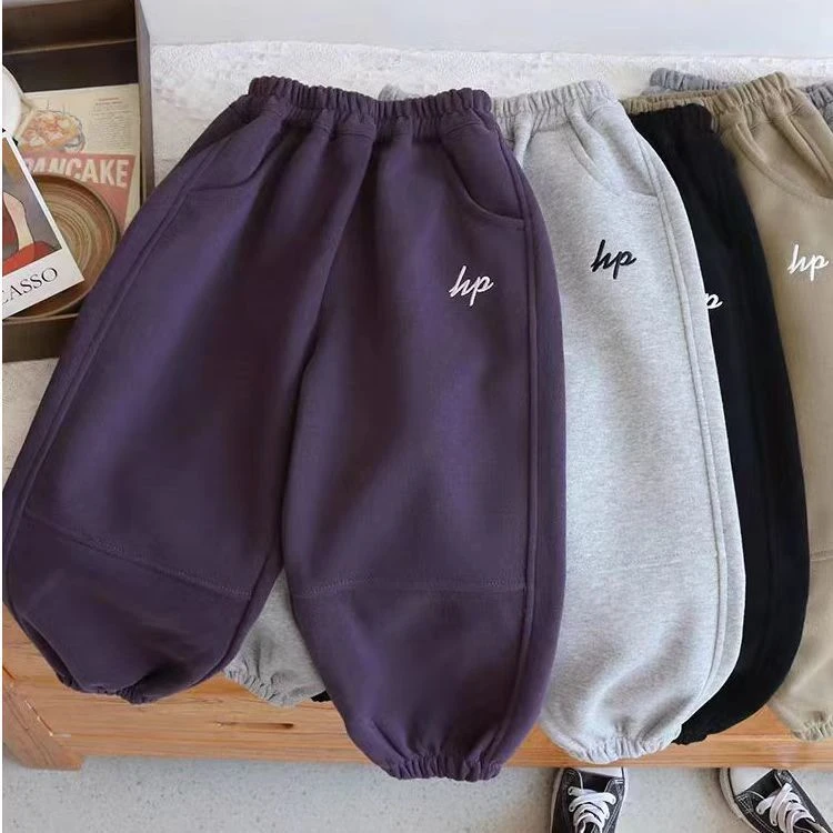 儿童裤子卫裤春秋款男童2025秋装女童简约洋气裤子中小童运动裤潮