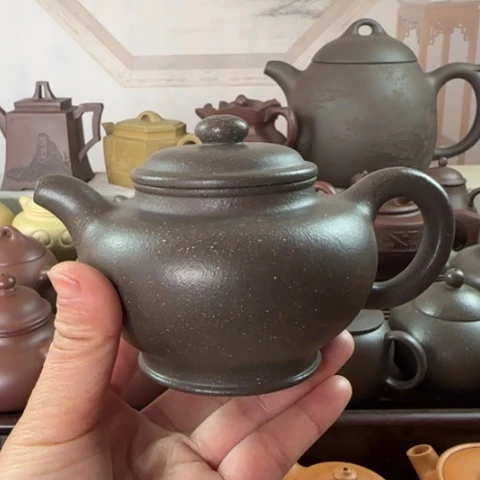 紫砂茶壶梨皮天青250c c