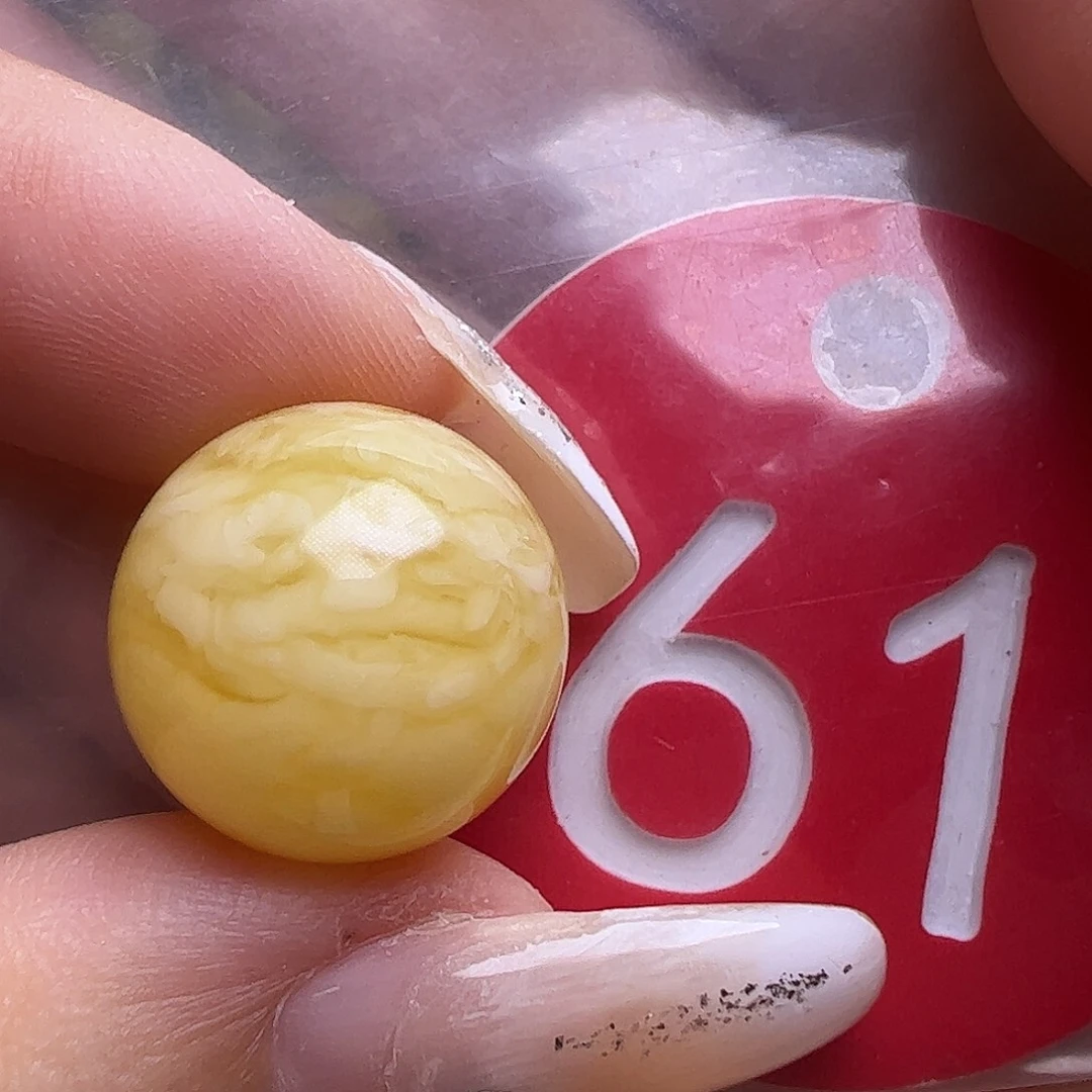 未镶嵌蜜蜡裸石15.3mm虎皮圆珠