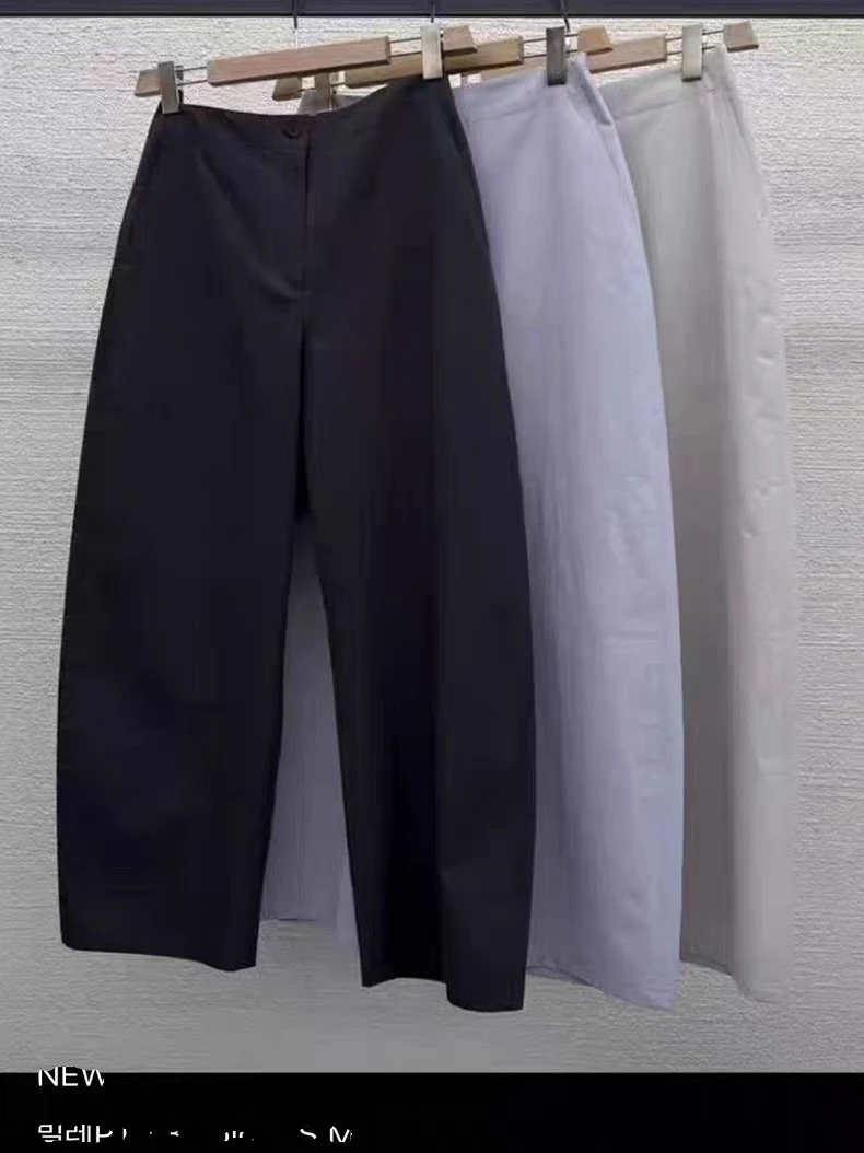 【粉风】东大门·at the bagel春款·纯色通勤百搭休闲裤