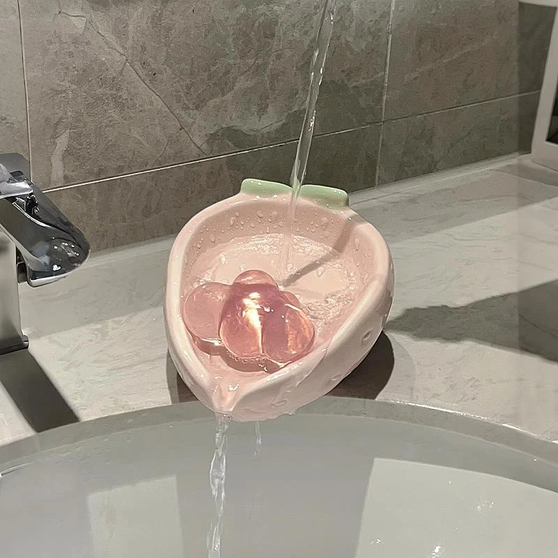 【家居好物】ins风草莓肥皂盒沥水家用高档卫生间各种神器2025新