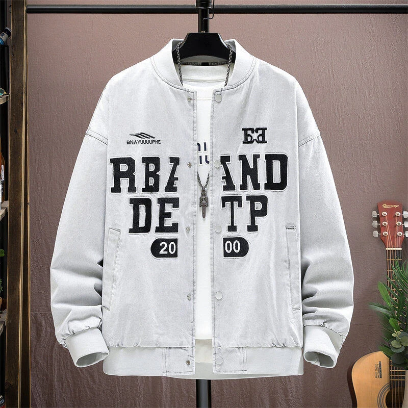 2025春秋季刺绣棒球服夹克复古美式潮牌宽松国潮情侣款外套棉9503