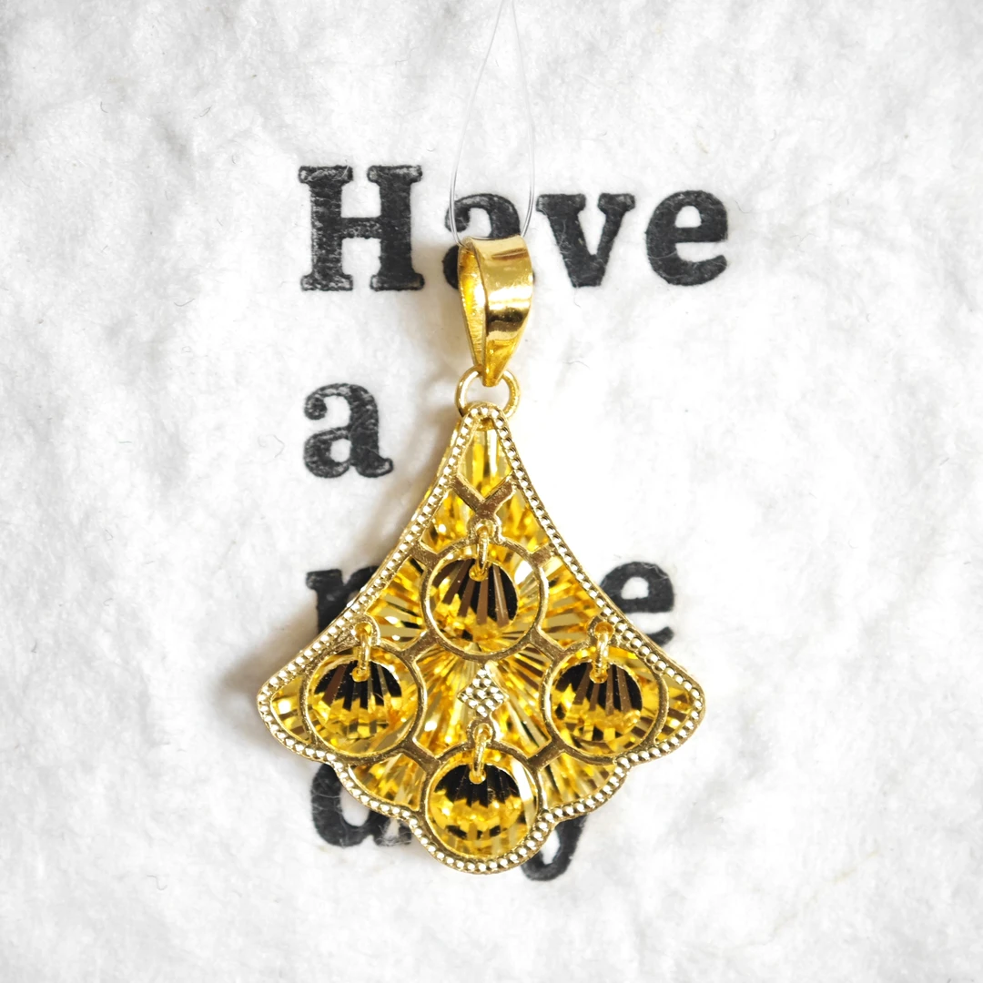 【碎碎冰银杏叶】足金999黄金吊坠小众满分礼物水贝黄金直播定制