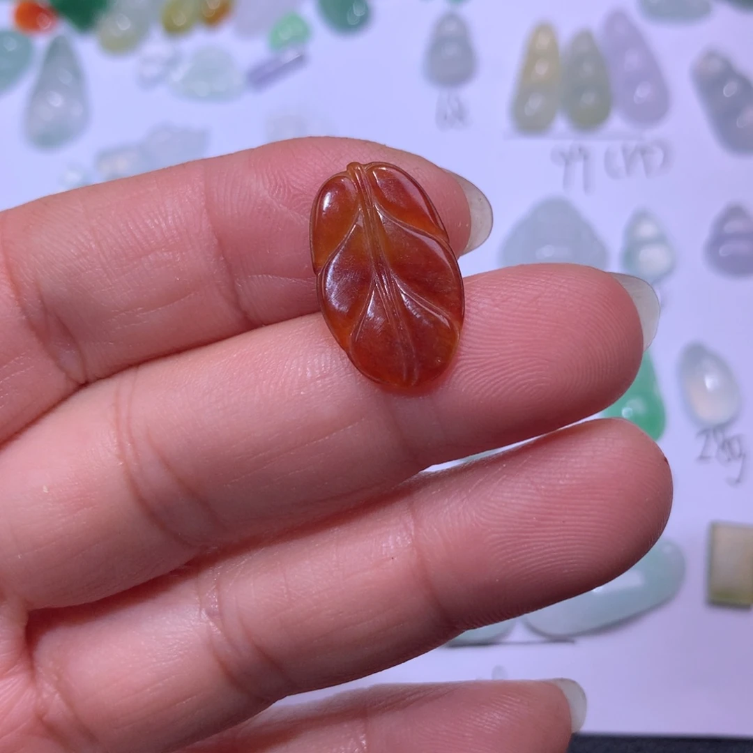 翡翠未镶嵌吊坠(不含链)叶