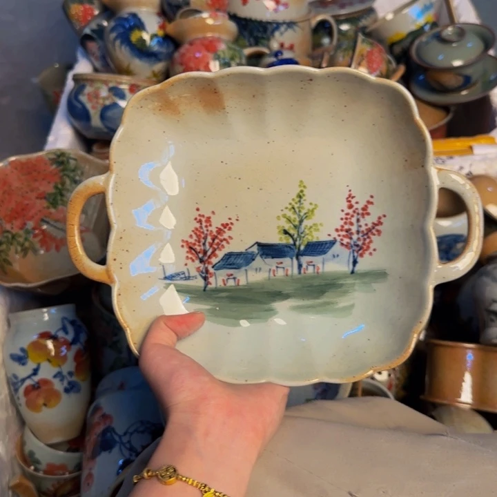 瓷片景德镇手工手绘