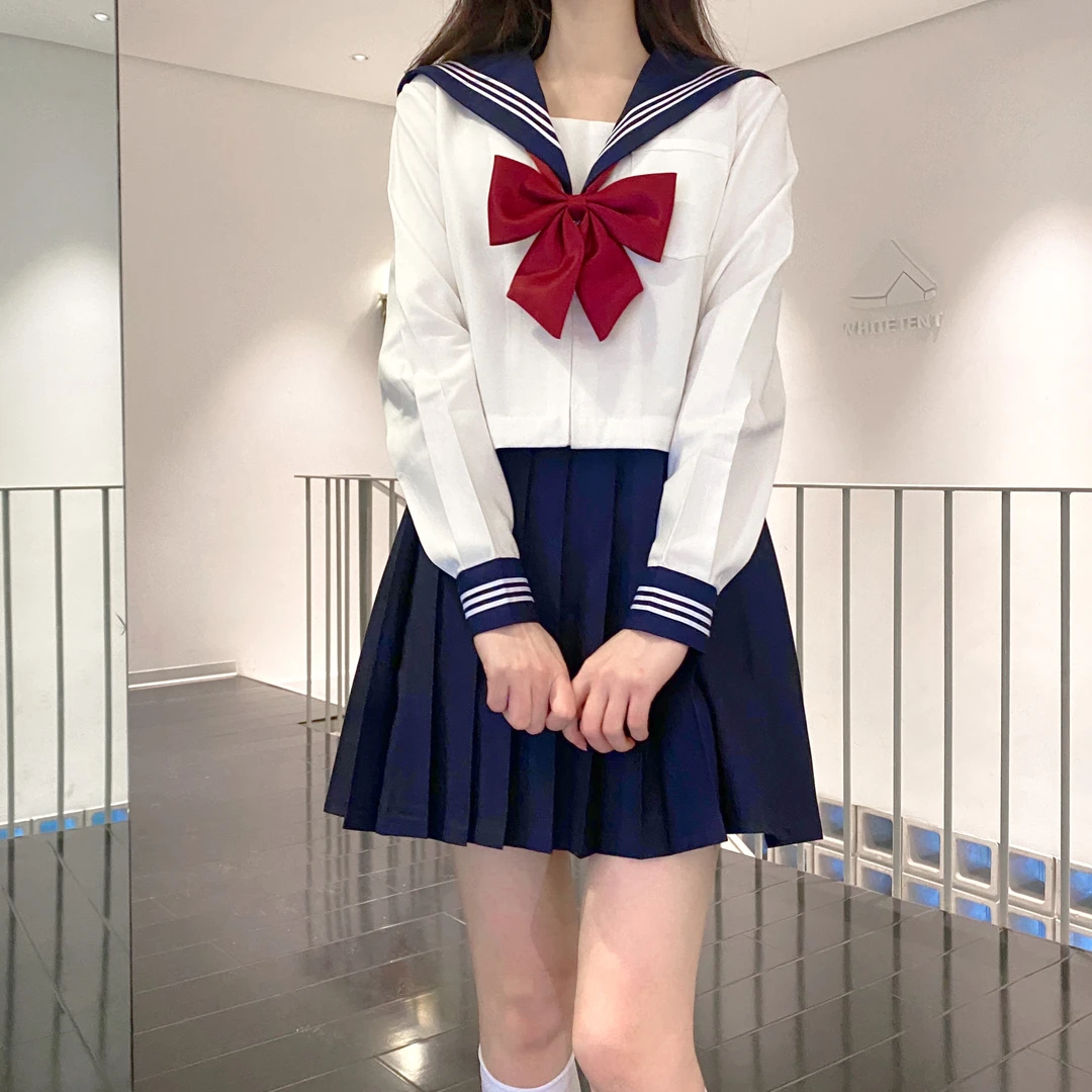 约会小穿搭~正统水手服jk制服套装基础款夏服日系学院风百褶裙