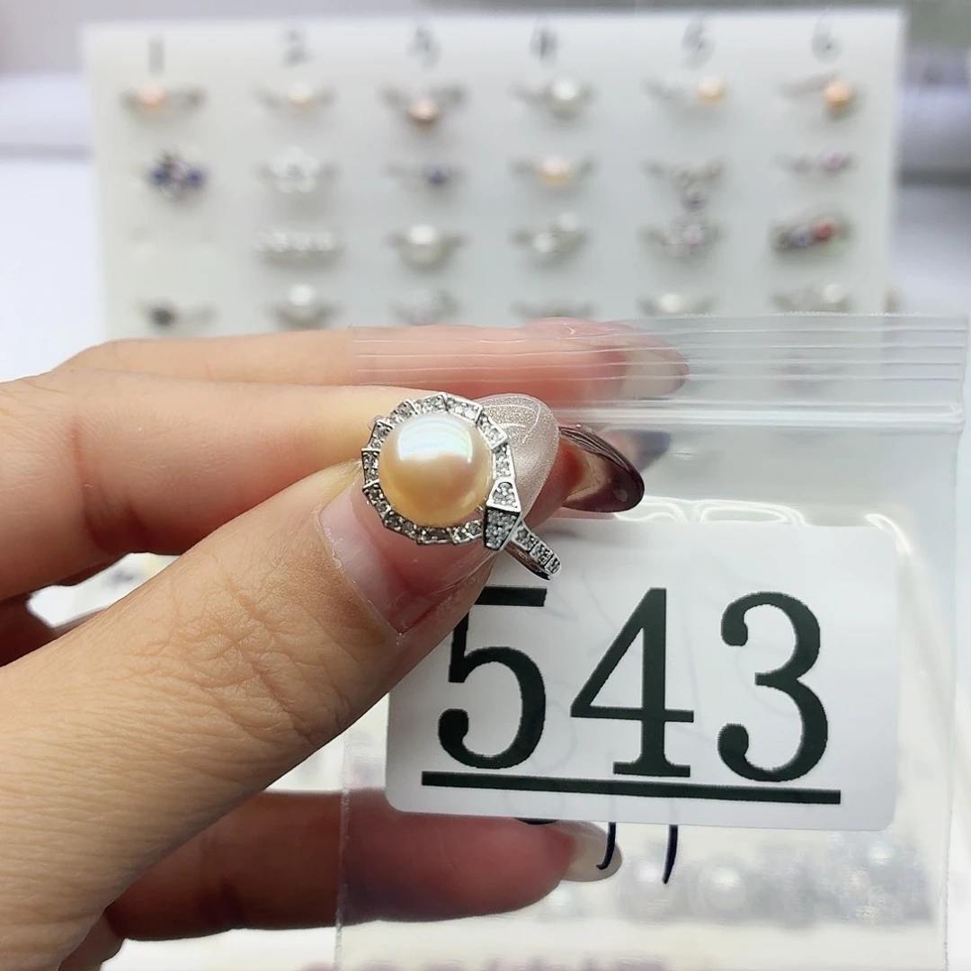 珠***珠珠宝奇石银S925镶嵌淡水珍珠543拍2发1