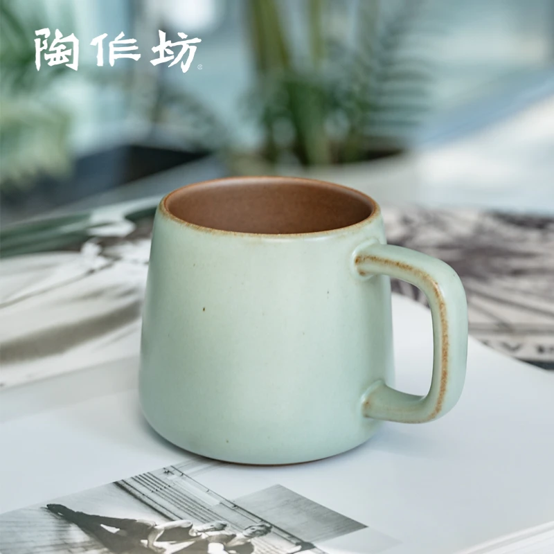 陶作坊台湾Aurli老岩泥彩釉山形杯咖啡杯马克杯水杯送礼办公家用