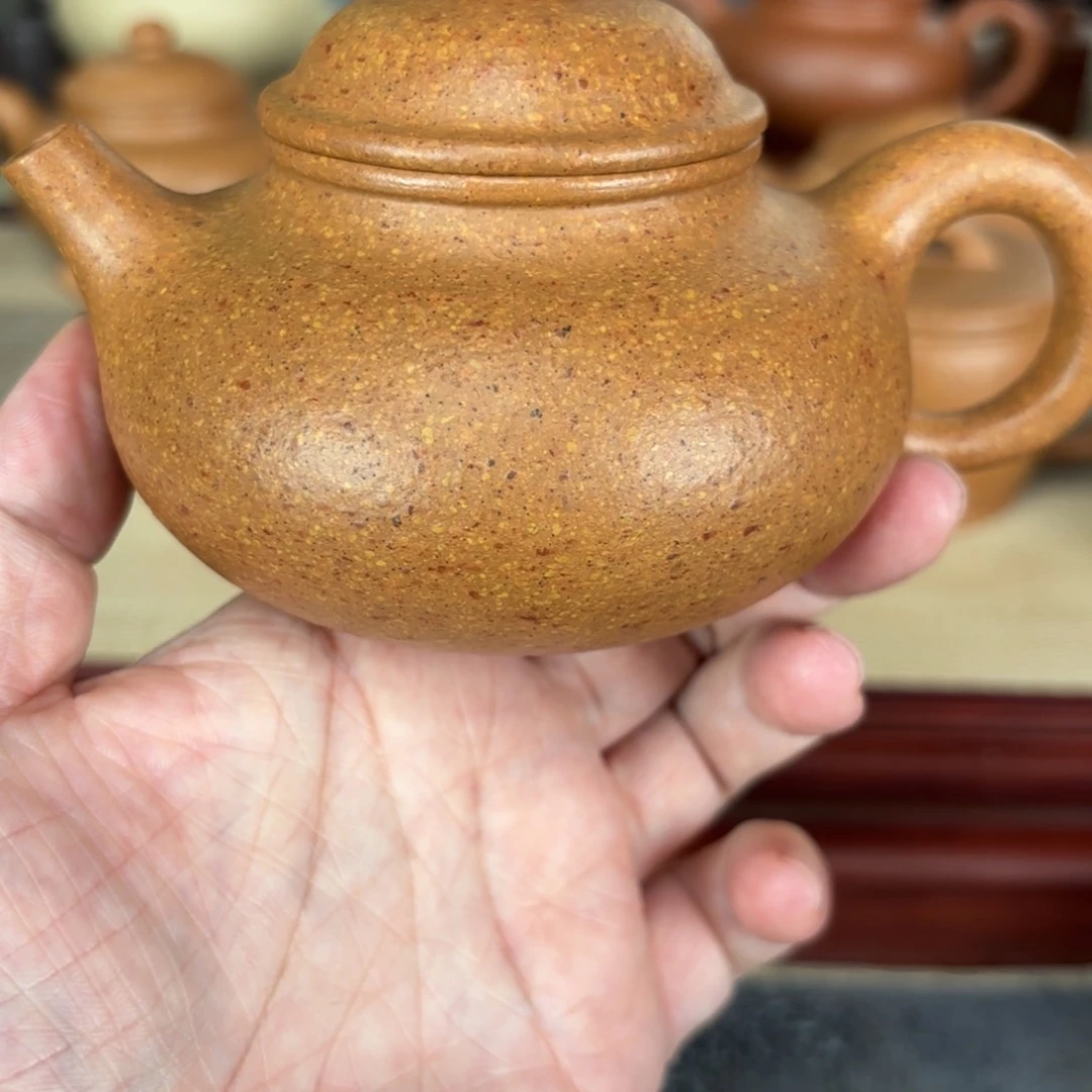 紫砂茶壶忘**仔梨皮黄段容天200