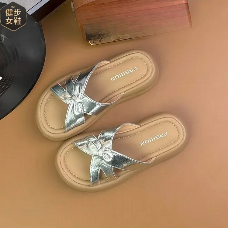 中式国风夏季2025新款外穿厚底休闲时尚百搭简约沙滩凉拖一字拖女