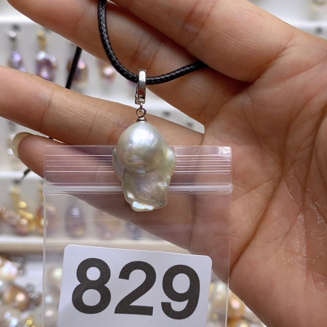 淡水珍珠颈饰银S925镶嵌829