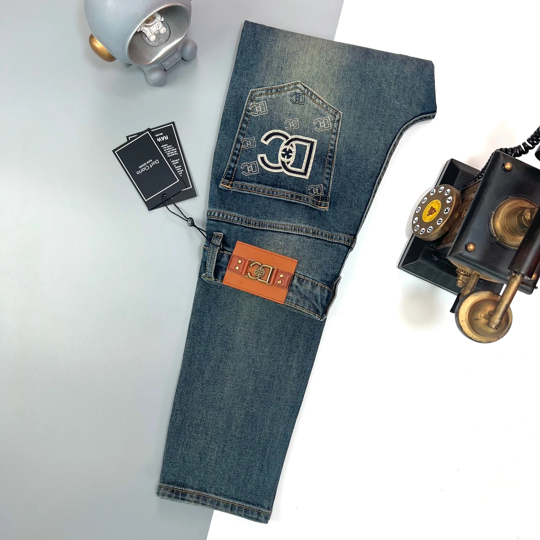 【20325-19】夏季新品男士轻奢弹力休闲水洗牛仔百搭修身小直筒长裤