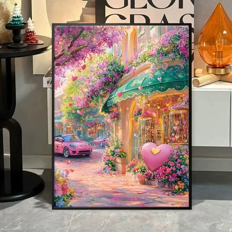 梦幻世界治愈风景5d钻石画满钻2025新款卧室客厅手工diy粘贴闪钻