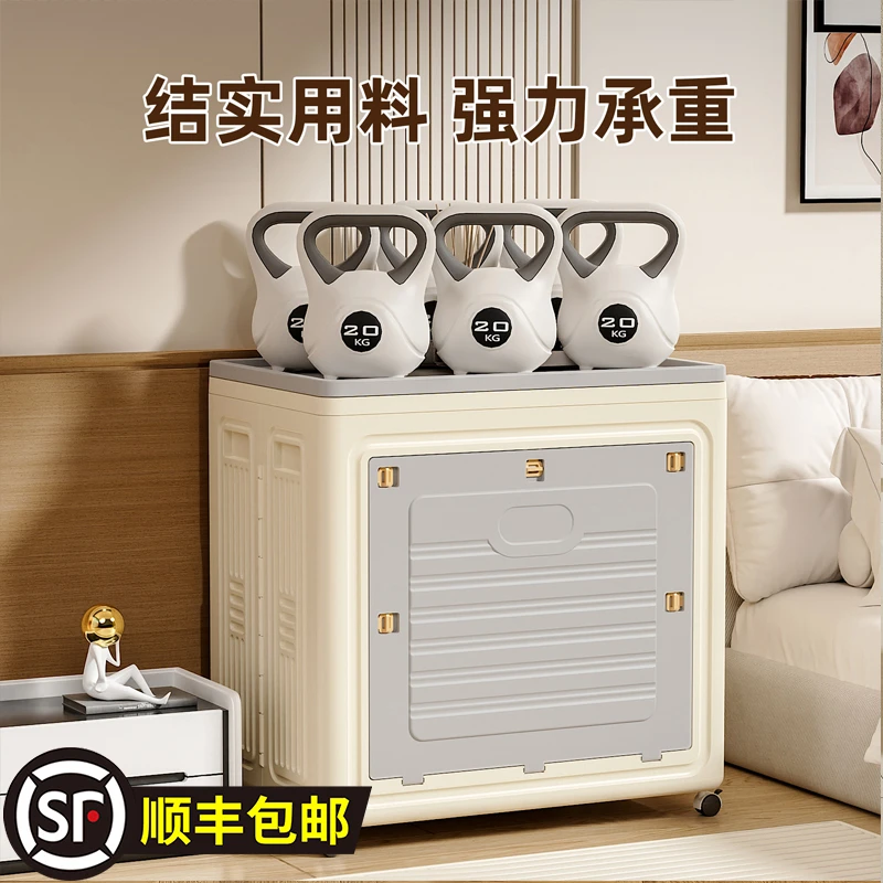 安家日记收纳箱大容量超大家用翻盖带滑轮可折叠衣物整储物柜