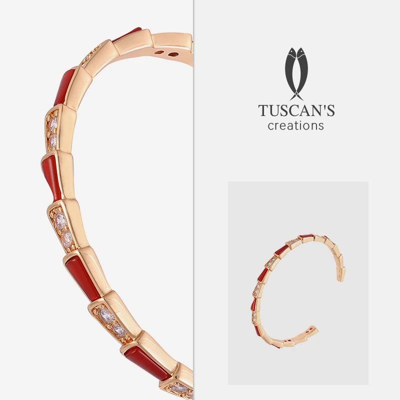 铜合金合成锆石手镯 气质百搭高级感轻奢女款开口手镯