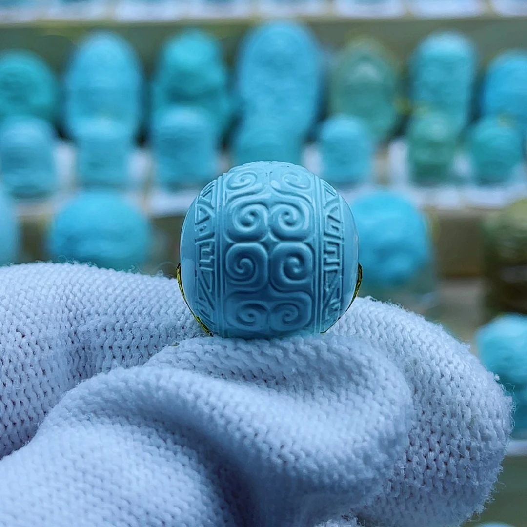 未镶嵌绿松石珠宝奇石18mm