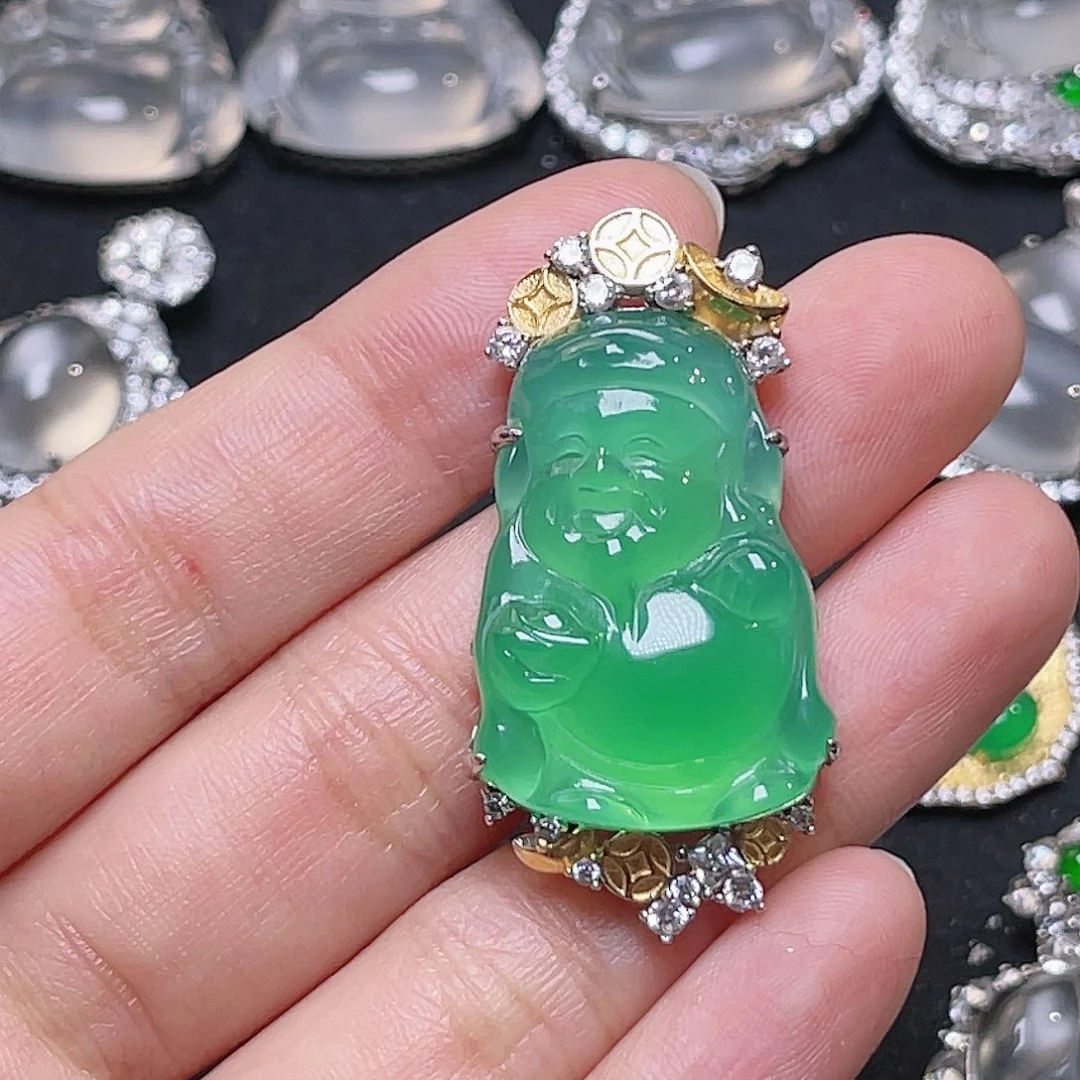 玛瑙/玉髓颈饰银S925镶嵌心*