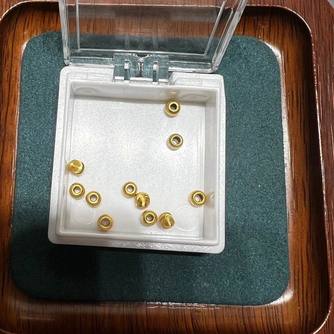 足金999素金5D硬金4mm猫眼珠一对（此订单发2个）
