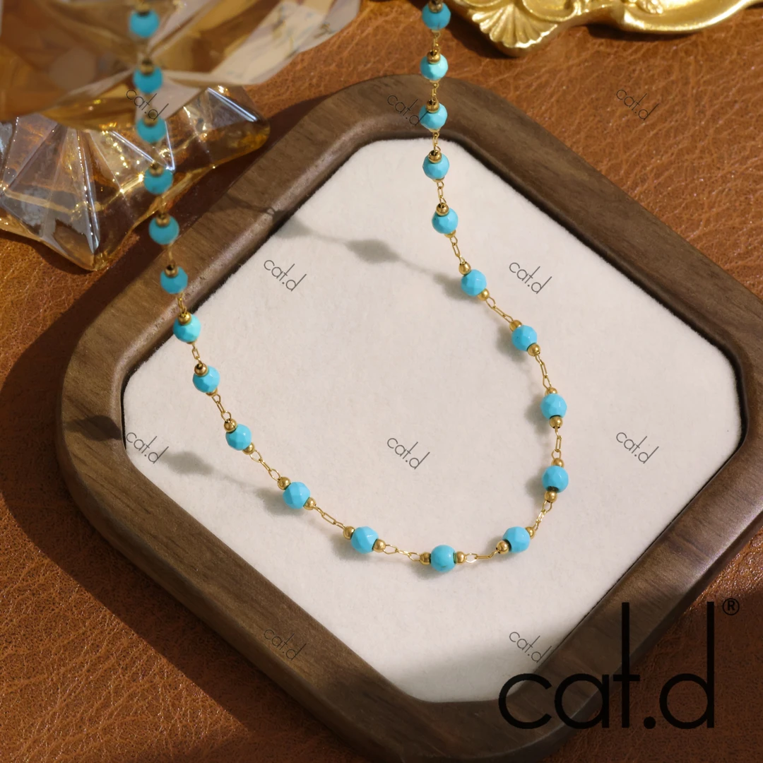 钛钢项链 X0055《小松》简约大气复古手工百搭轻奢串珠项链