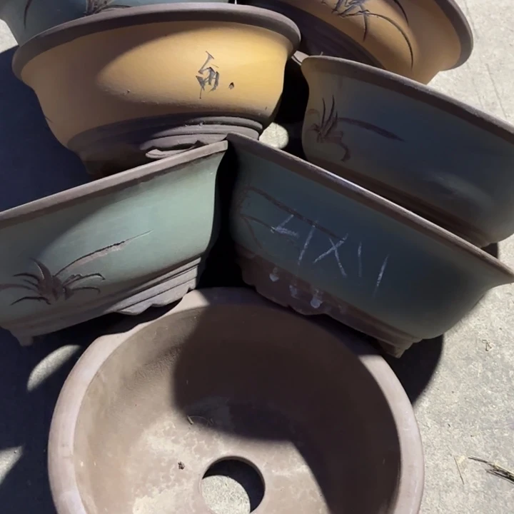 紫砂花盆100-7。 27-11