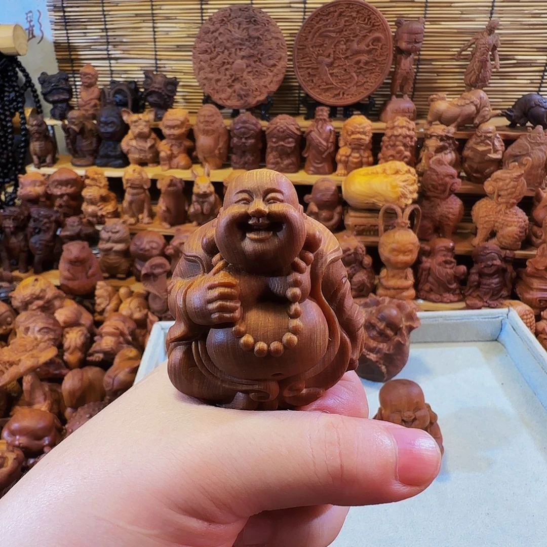王****香榧木崖柏陈化高油弥勒佛