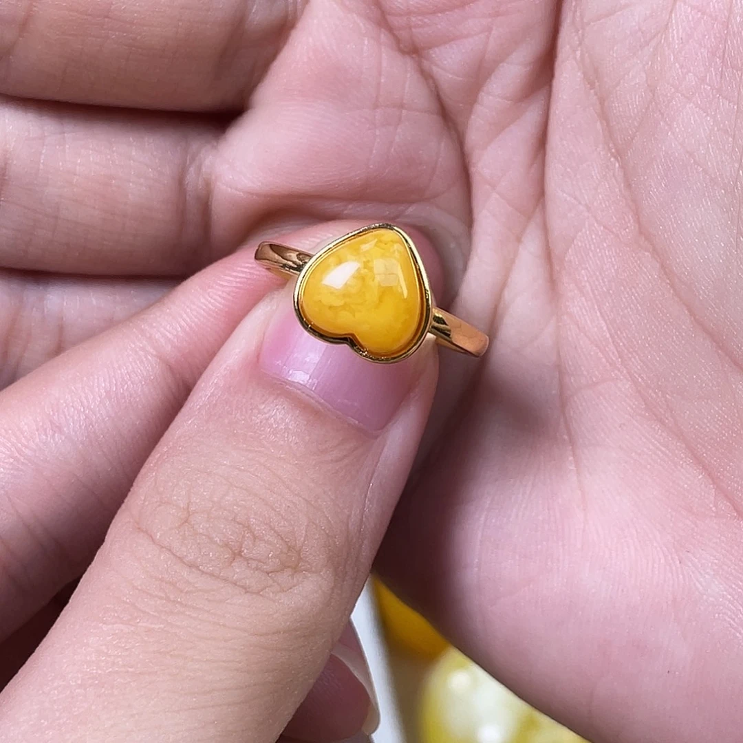 琥珀银S925镶嵌裸石J688