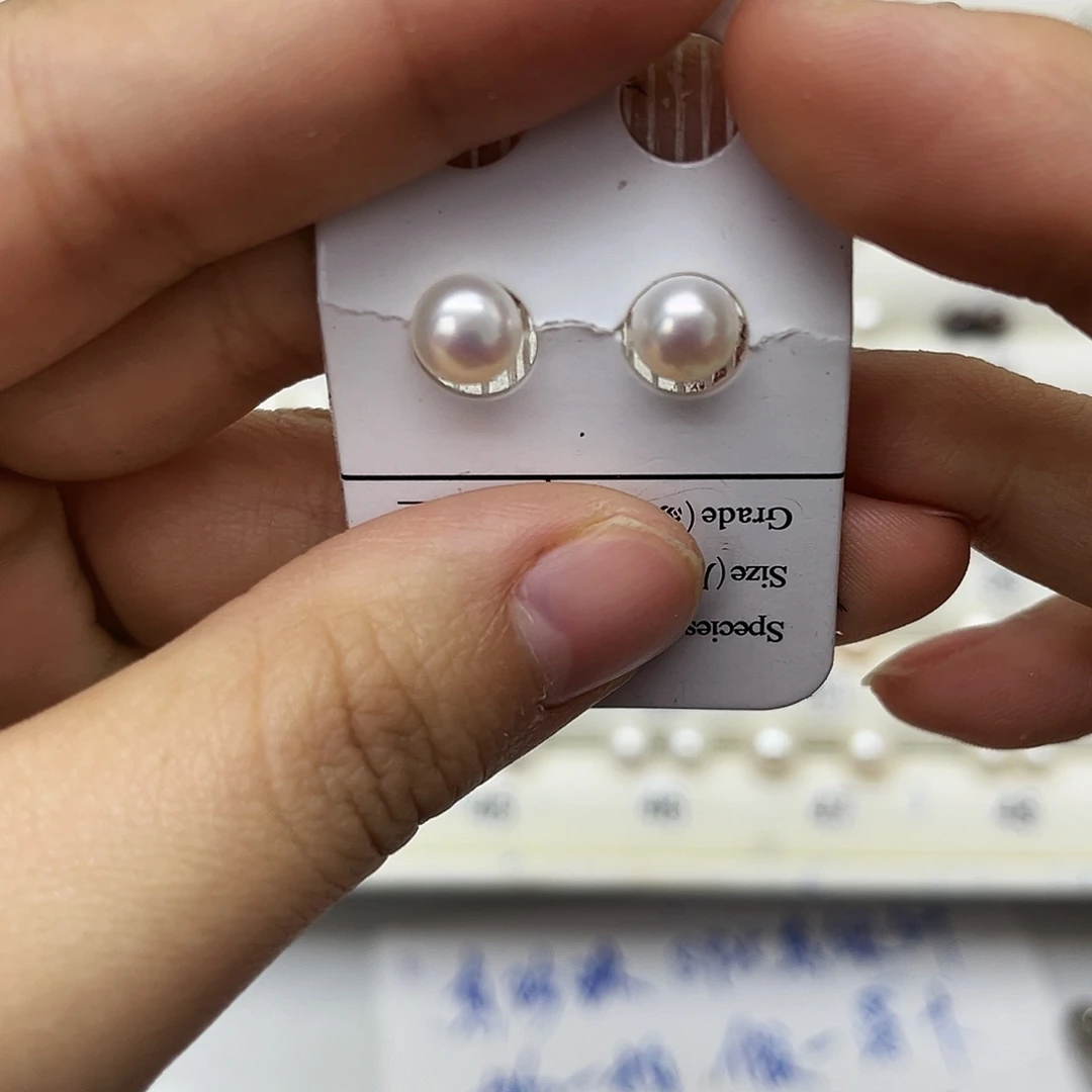 淡水珍珠耳饰银S925镶嵌s****慧