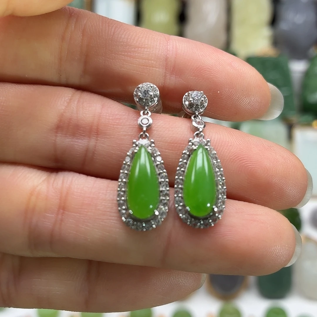 和田玉银S925镶嵌颈饰