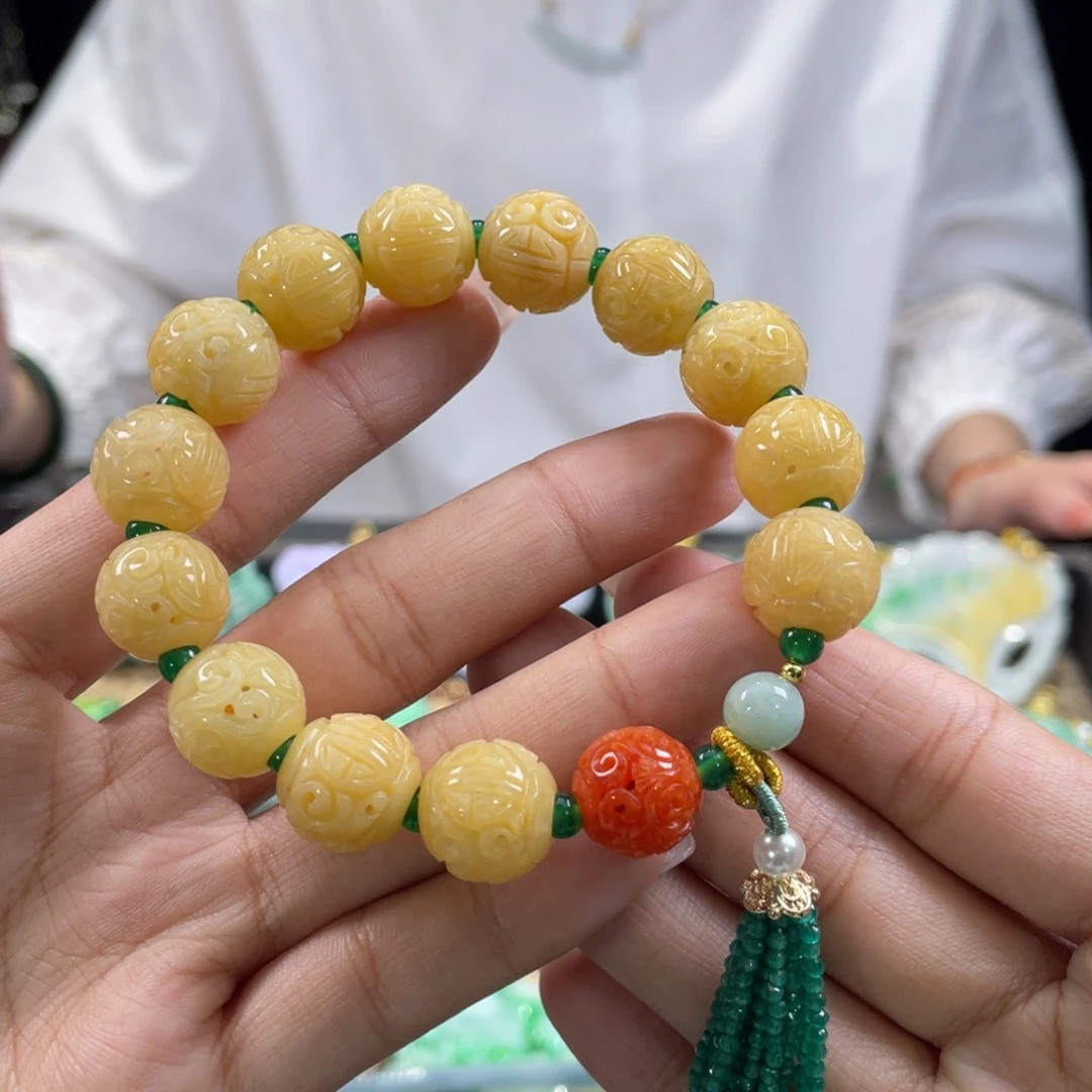 翡翠手串未镶嵌代编织