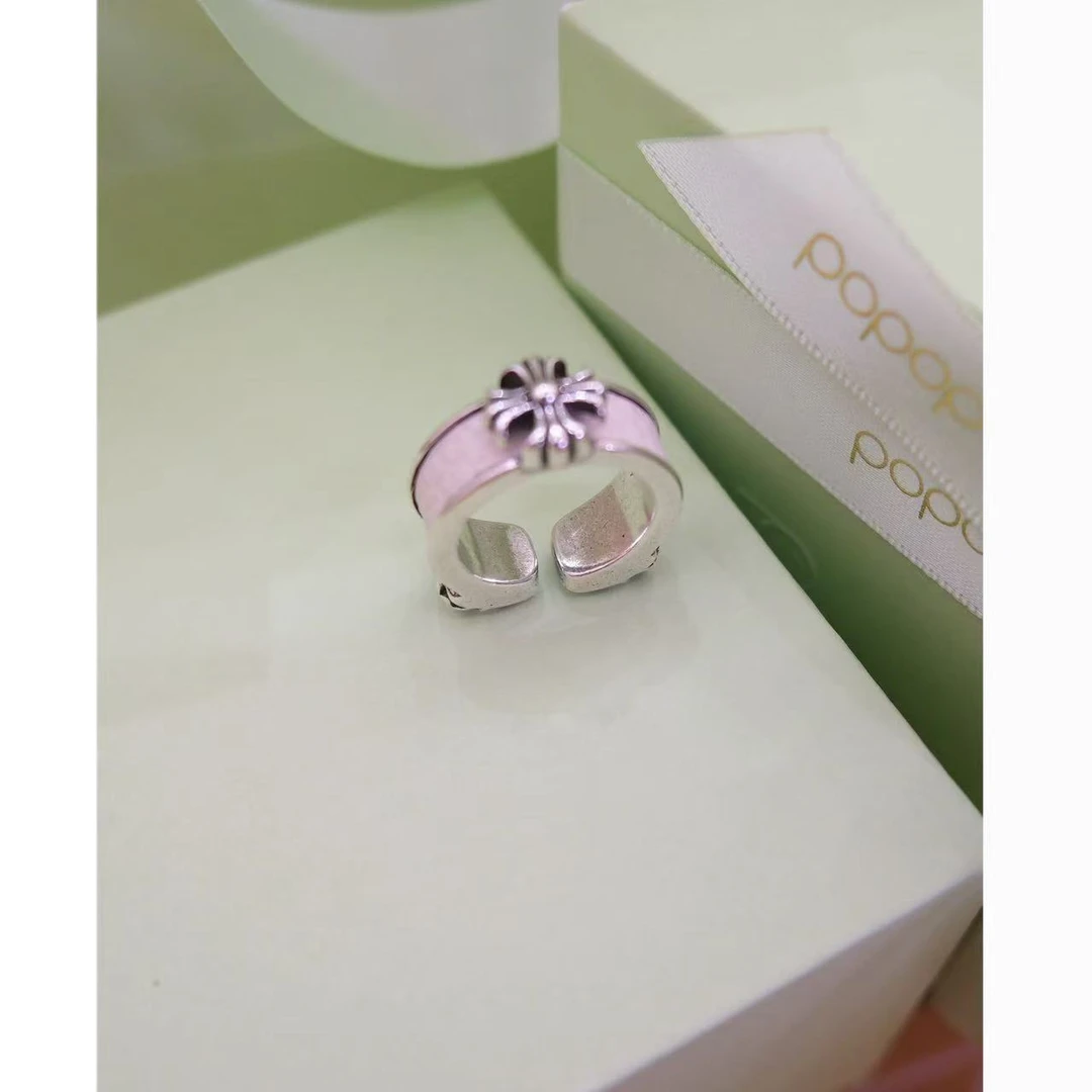 铜合金锆石戒指 小众设计开口戒指48390