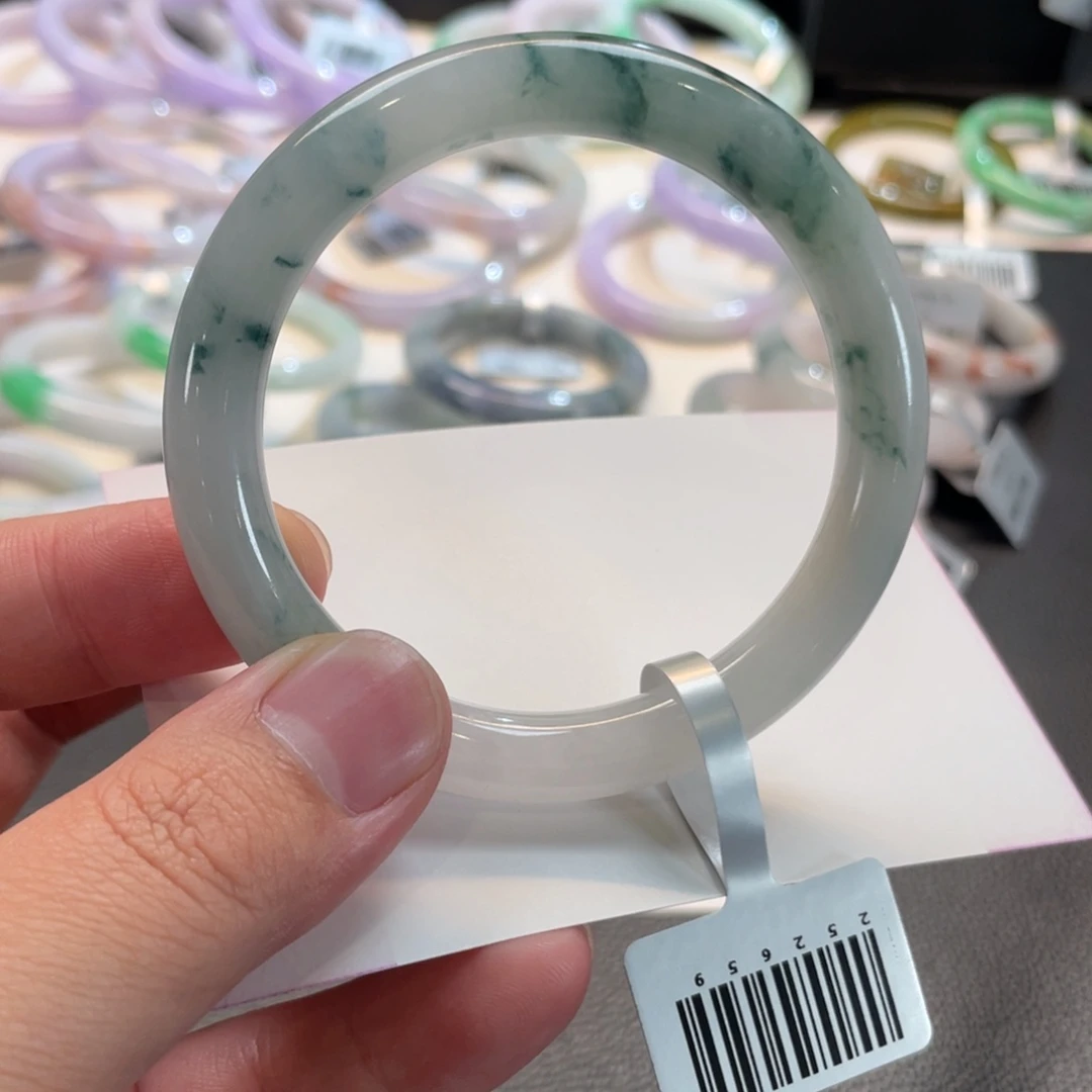 翡翠未镶嵌手镯118号 57圆条