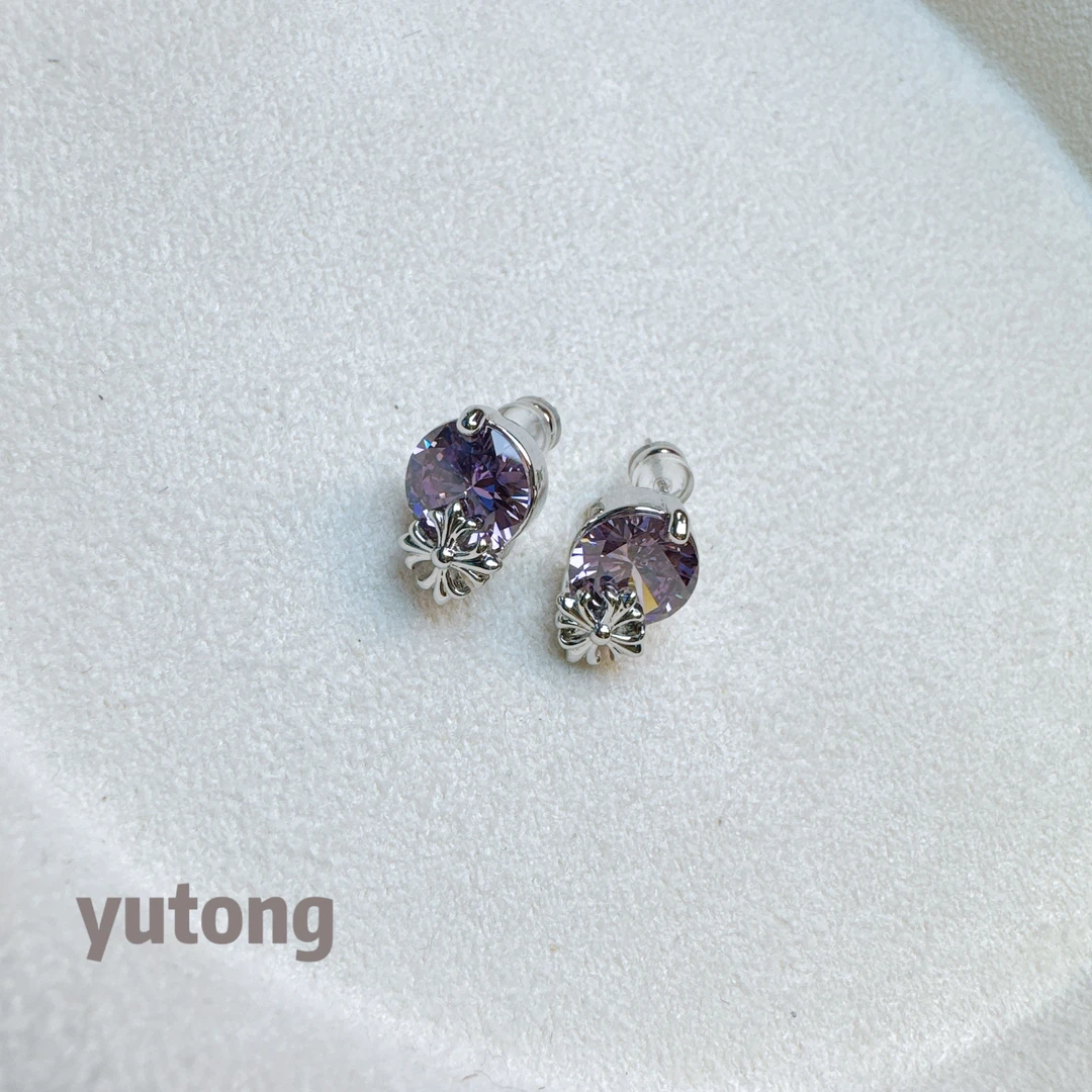 铜合金锆石耳饰 【雨桐轻奢饰品】设计款耳环YT02561