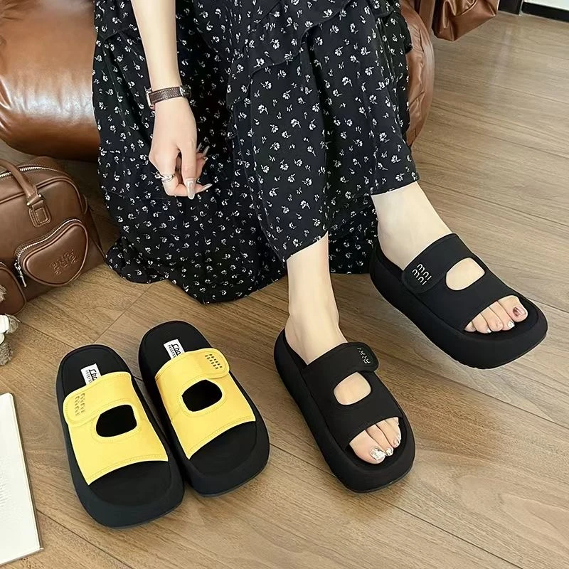 网红增高凉鞋拖鞋女夏季外穿松糕厚底套趾凉鞋181
