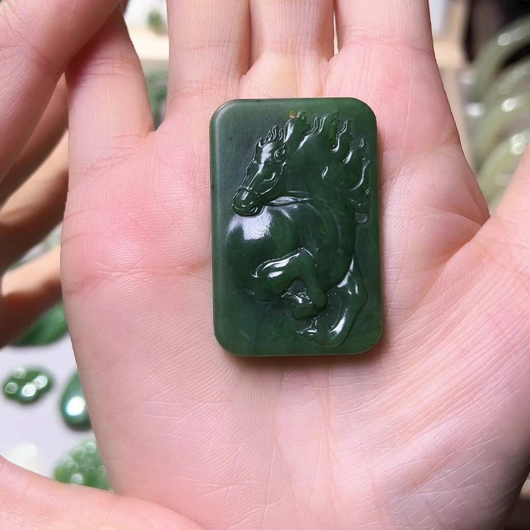 和田玉（碧玉）项链未镶嵌