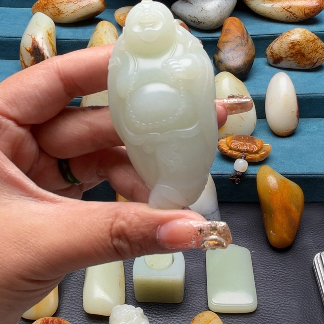 未镶嵌和田玉挂件定制和田玉章****修